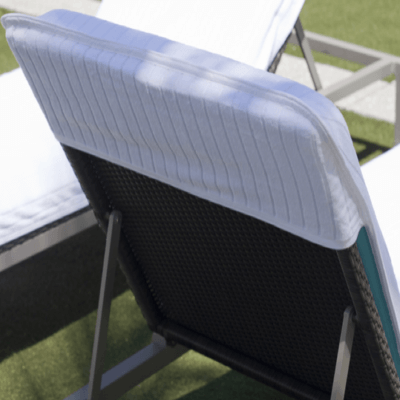 Velour Stripe Lounge Chair Cover