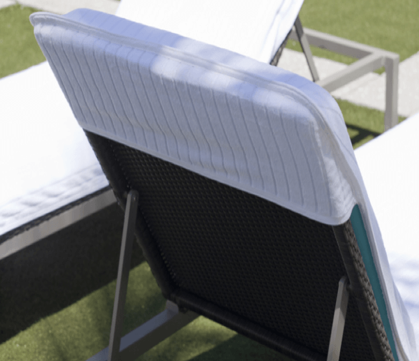 Velour Stripe Lounge Chair Cover