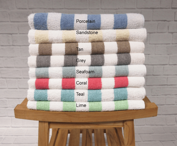 Fibertone Cabana Stripe Pool Towels 30x60 - Image 2
