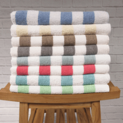 Fibertone Cabana Stripe Pool Towels 30x60