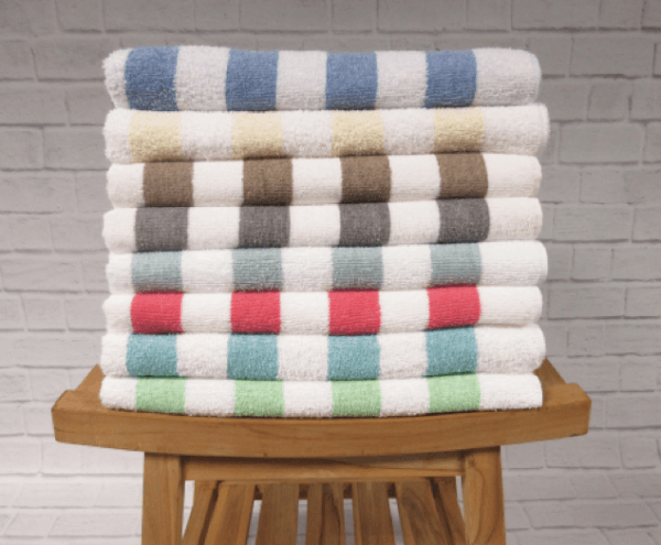 Fibertone Cabana Stripe Pool Towels 30x60