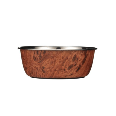 Burled Walnut Dog Bowl