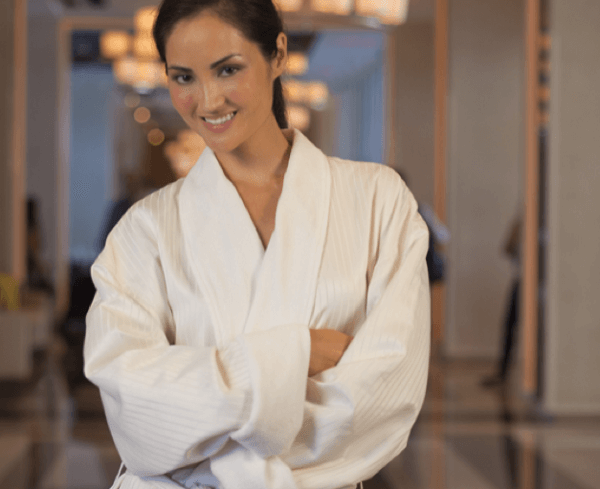 Satin Stripe Bathrobe - Image 4
