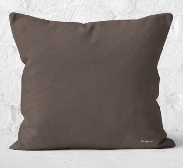 Brown Grey Throw Pillow