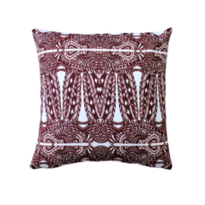 Partridge Stamp Throw Pillow