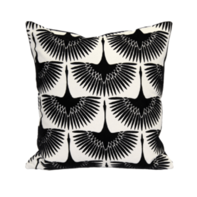 Winter Flock Throw Pillow