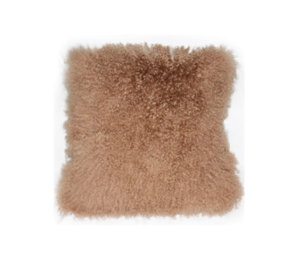 Mongolian Sheepskin Throw Pillow - Image 3