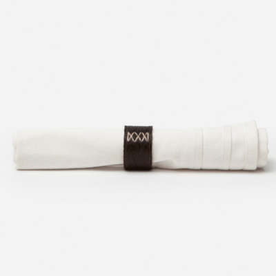 Morgan Dark Brown Napkin Ring Set of 4