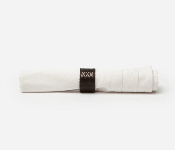 Morgan Dark Brown Napkin Ring Set of 4