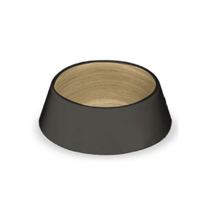 Black & Bamboo Medium Pet Bowl