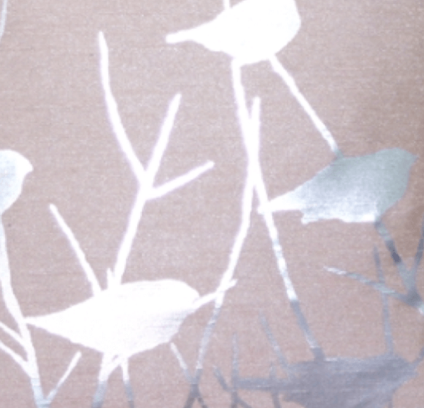 Metallic Birds Faded Rose Throw Pillow - Image 2