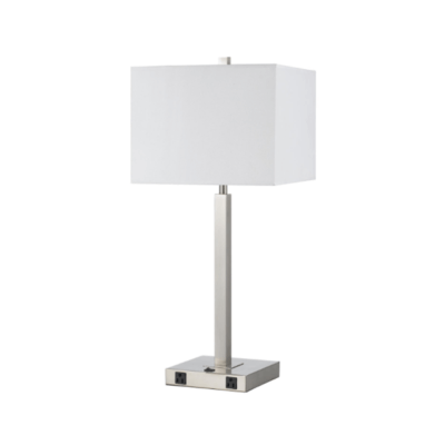 Nightstand Lamp w/ 2 Outlets