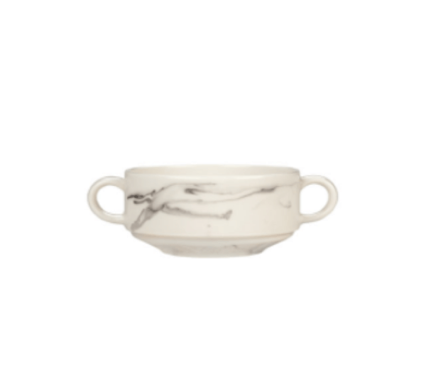 Smoke 5" Cream Soup with Large Handles