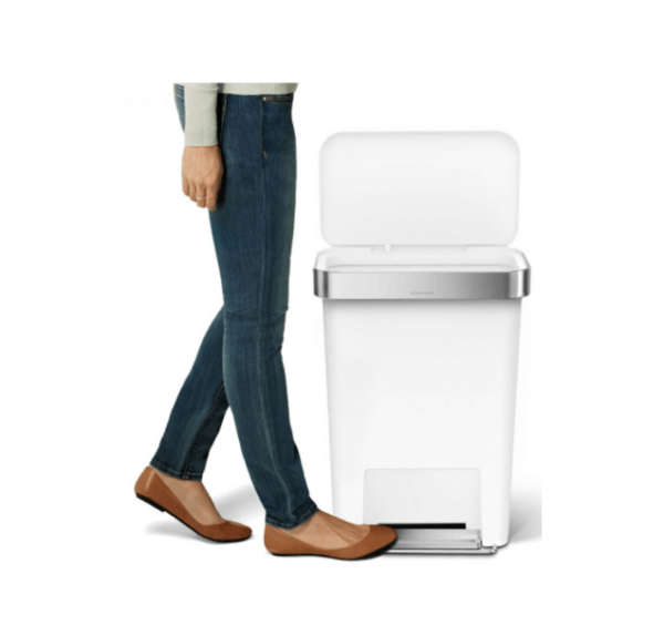 Rectangular Plastic Step Can w/ Liner Pocket 45L