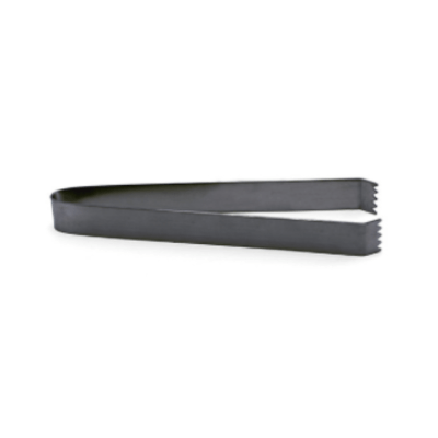 Matte Black Brushed SS Tongs 7"