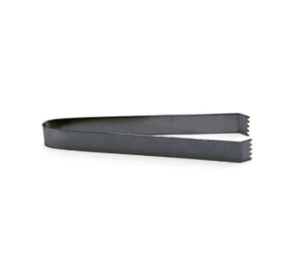 Matte Black Brushed SS Tongs 7"