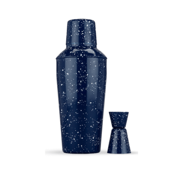 Enamel Cocktail Shaker and Jigger Set by Foster and Rye