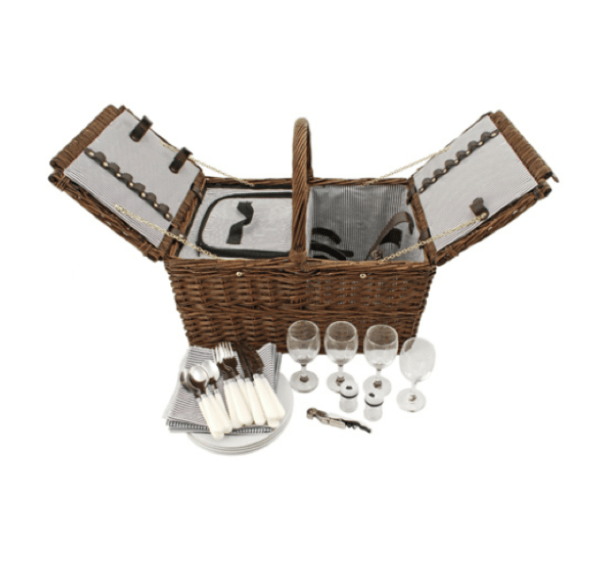 Seaside Cape Cod Wicker Picnic Basket by Twine