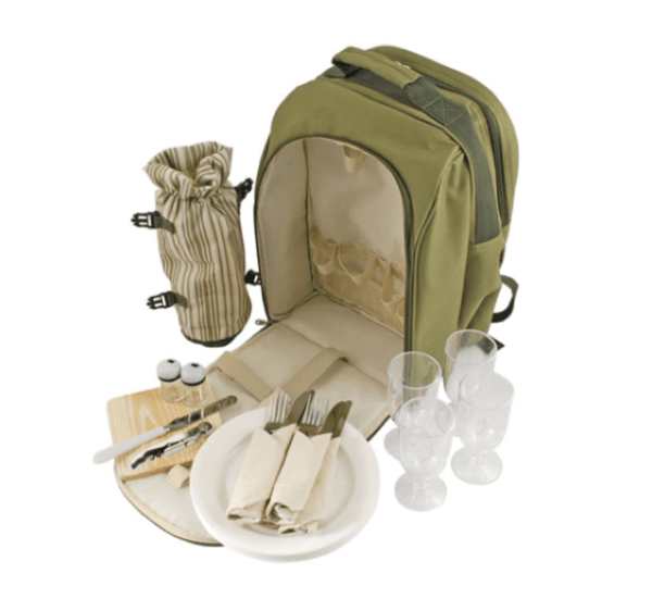 Expedition 4 Person Picnic Backpack in Green by True