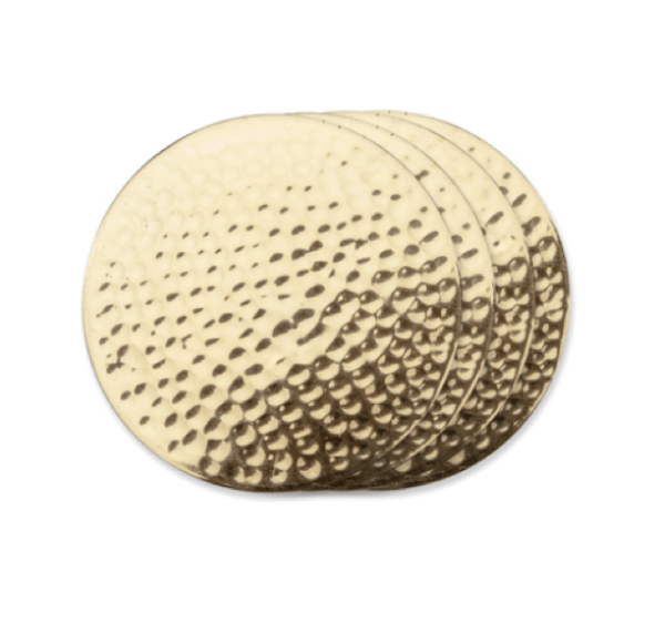 Belmont™ Hammered Brass Coasters