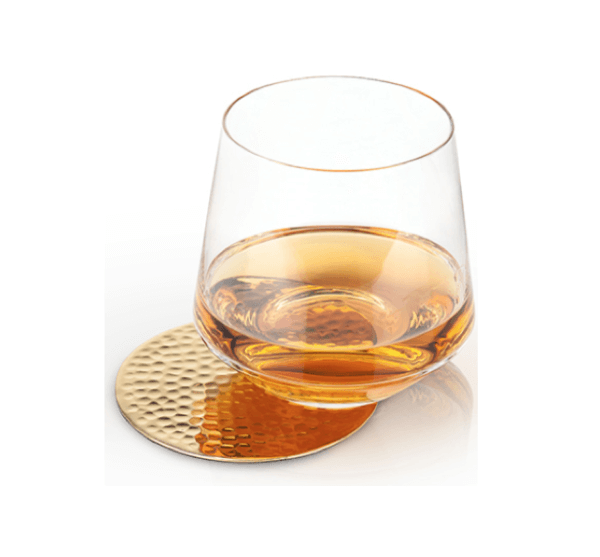 Belmont™ Hammered Brass Coasters - Image 2