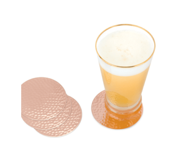 Old Kentucky Home™ Hammered Copper Coasters - Image 2
