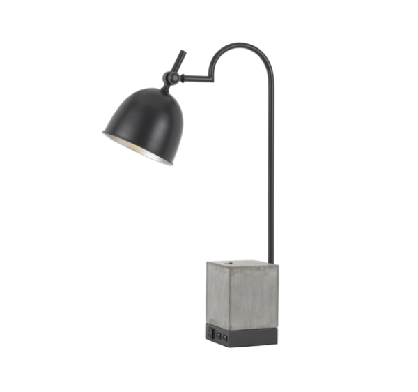 Beaumont Metal Desk Lamp With Cement Base