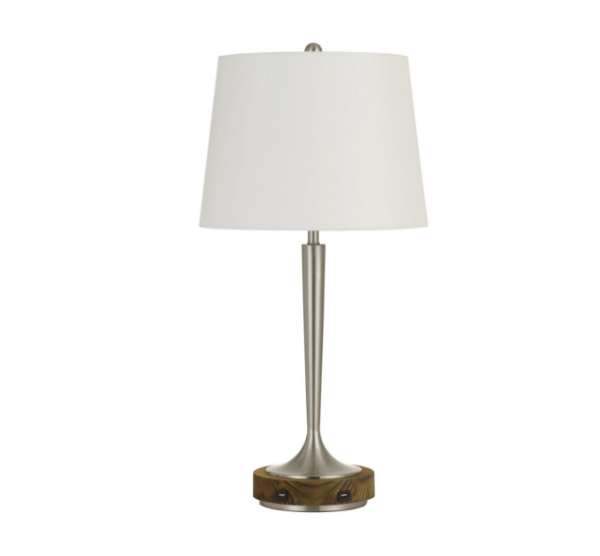 Chester Metal Table Lamp With Wood 3 Way