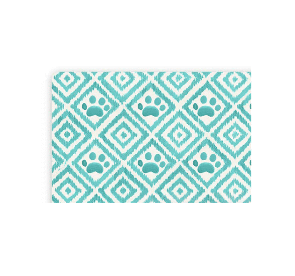 Paw Ikat Pet Bowl Placemat - Image 3