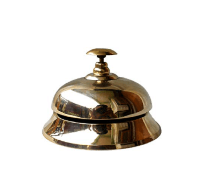 Parijat Handcrafted Solid Brass Hotel Counter Bell | SLX Hospitality