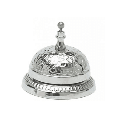 Nickel Victorian Style Service Desk Bell