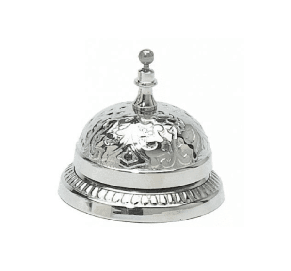 Nickel Victorian Style Service Desk Bell