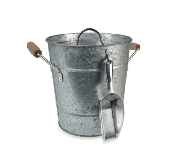 Oasis Galvanized Steel Ice Bucket with Scoop