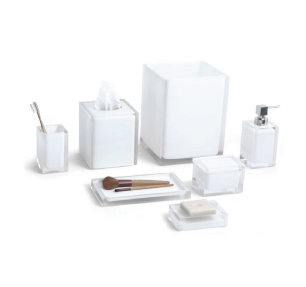Cubix White Waste Basket