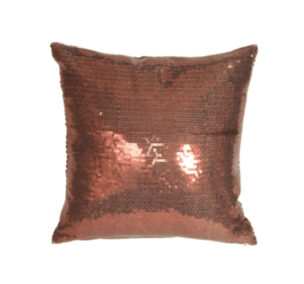 Copper Sequins Accent Pillow