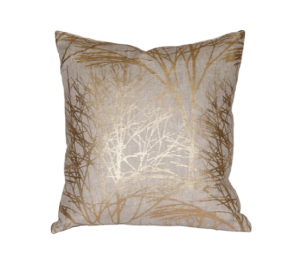 Forest Gold Linen Throw Pillow 19x19
