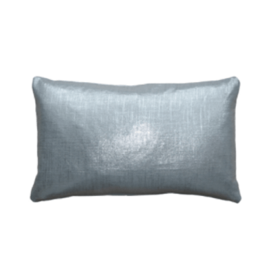 Tuscany Linen Silver Metallic Throw Pillow 12 x 19