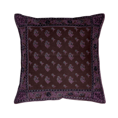 Somerset Downs Purple Cotton Throw Pillow 16x16