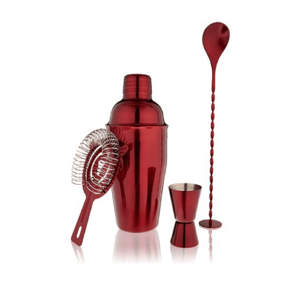Red Barware Set