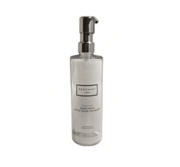 Cylinder Bottle 12 oz. with Beekman 1802 Fresh Air Hand Soap Label