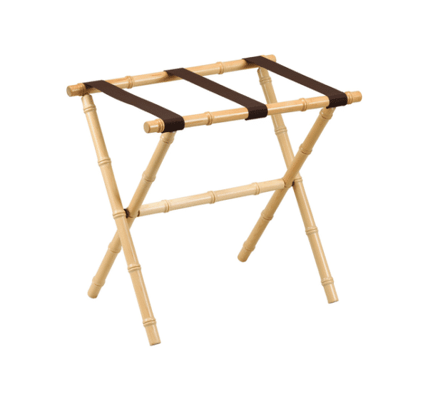 Bamboo Inspired Wood Luggage Rack
