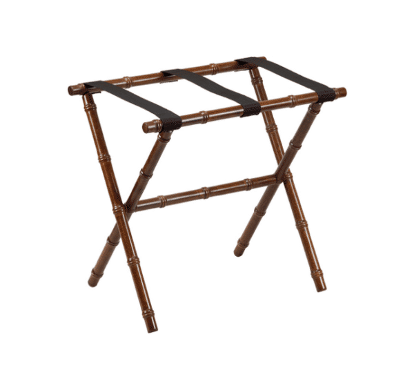 Bamboo Inspired Wood Luggage Rack - Image 2