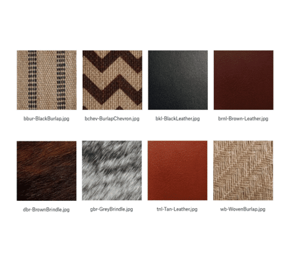 Burlap, Leather & Cowhide Straps