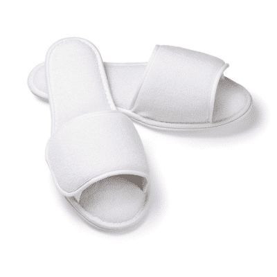 Boca Terry Open Toe Velcro Slippers