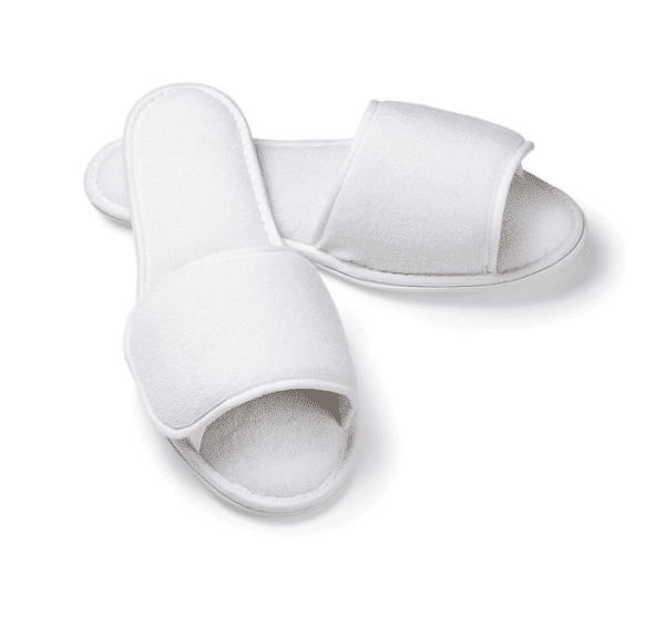 Boca Terry Open Toe Velcro Slippers