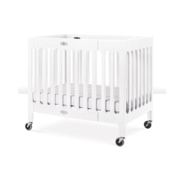 Boutique Compact Folding Wood Crib - Image 2