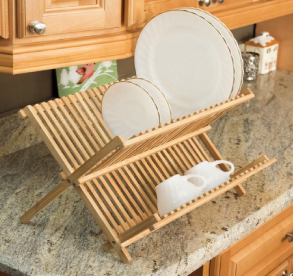Bamboo Foldable Dish Drainer - Image 2