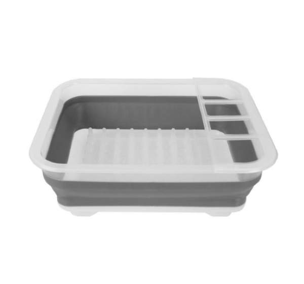 Collapsible Plastic & Silicone Dish Rack - Image 3