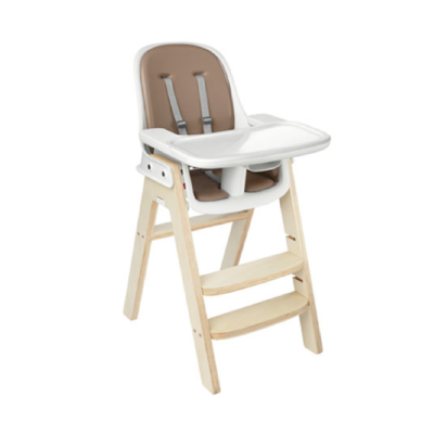 Tot Sprout High Chair, Taupe/Birch