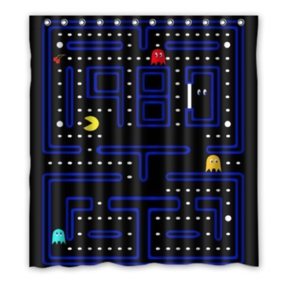 Pac Man Shower Curtain 66" x 72"